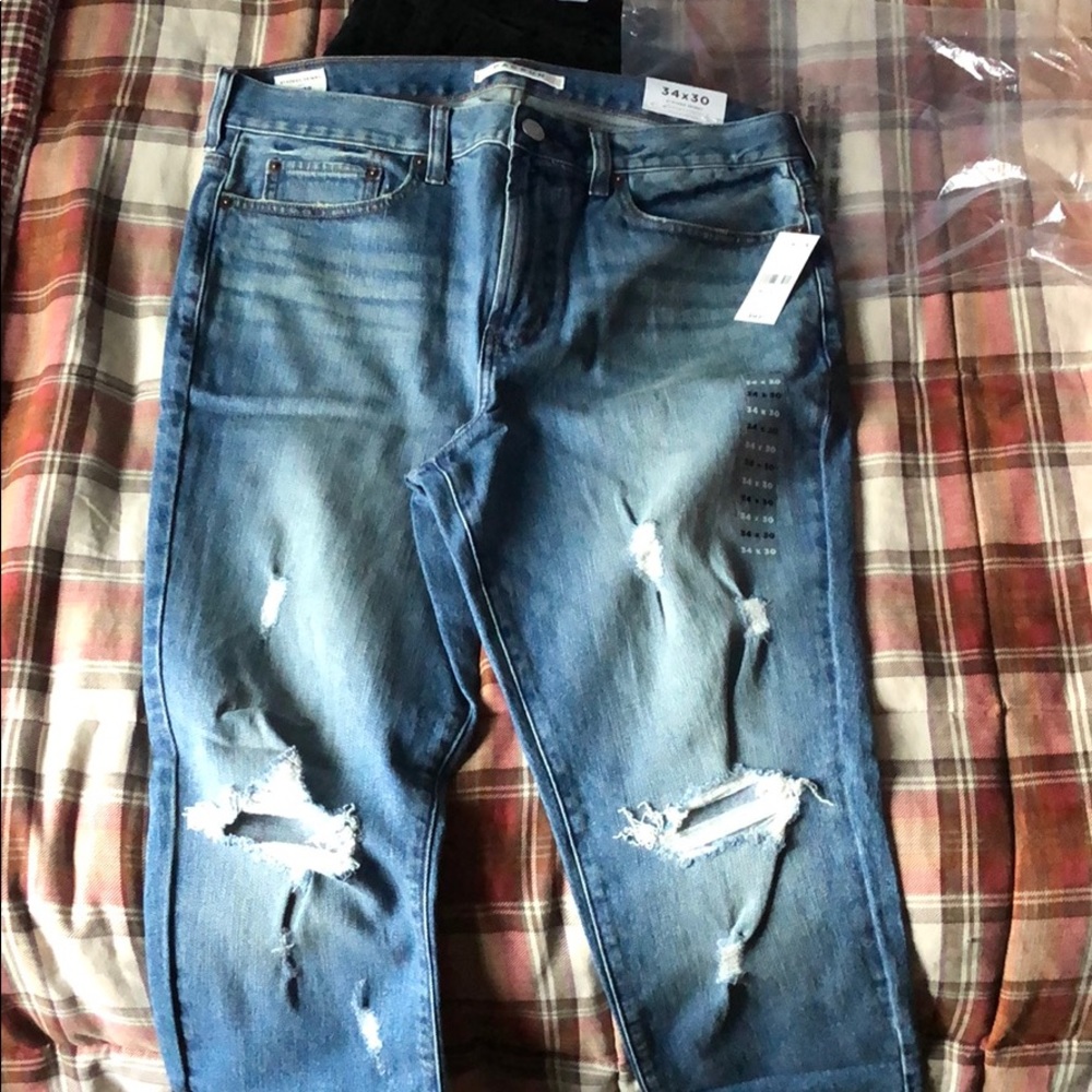 Pacsun Light Ripped Skinny Jeans Size 34x30